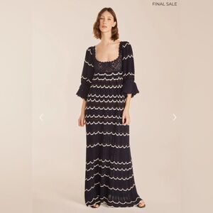 NWT REBECCA TAYLOR Lace Sweaterdress In Marine Blue SIZE S